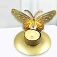 thumbnail image 3 of Golden Butterfly Candlestick - Simple and Elegant Dining Table Artwork Decoration, 3 of 6