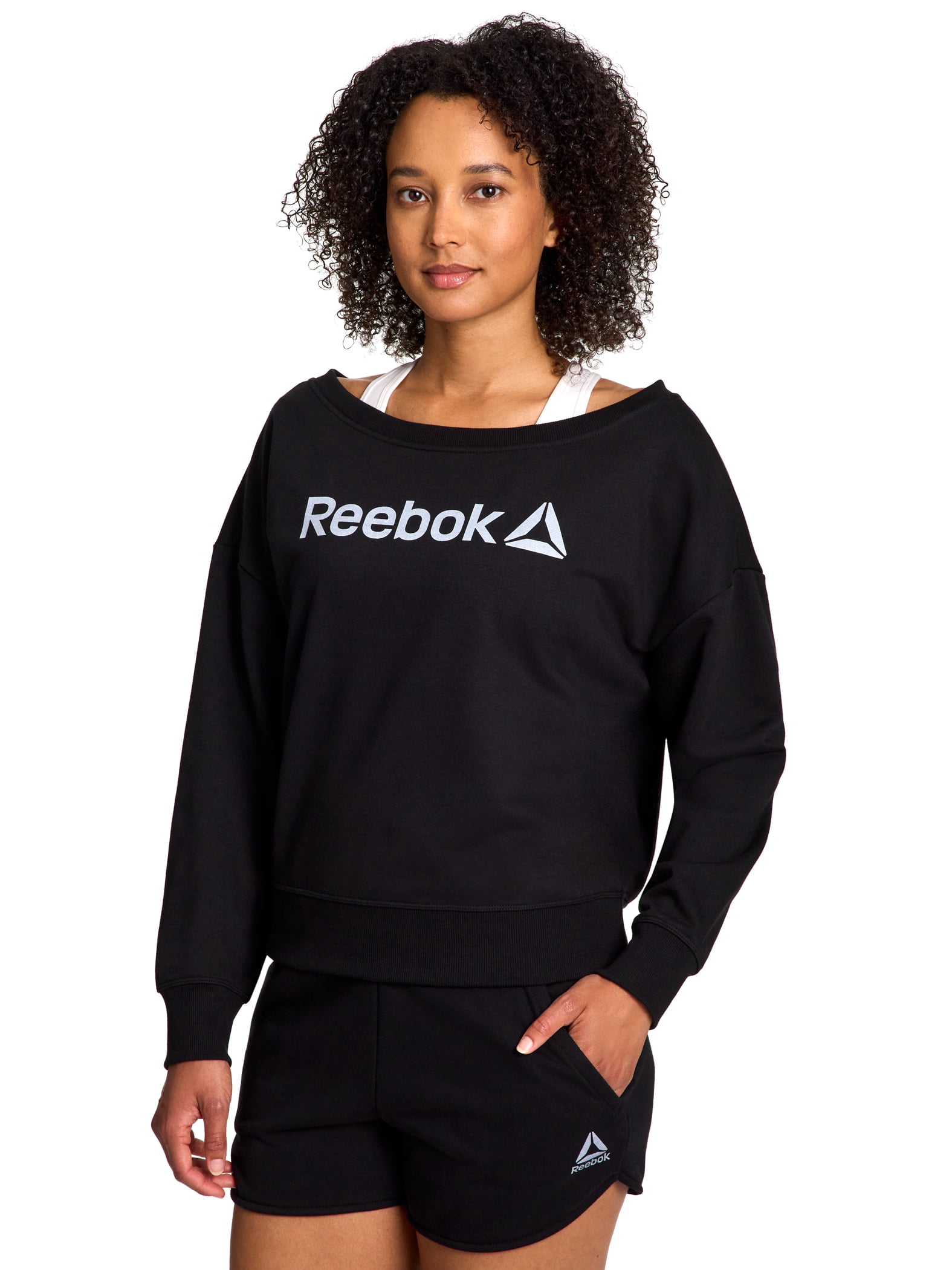 Reebok Women's Studio Off the Shoulder Sweatshirt, Sizes XS-XXXL