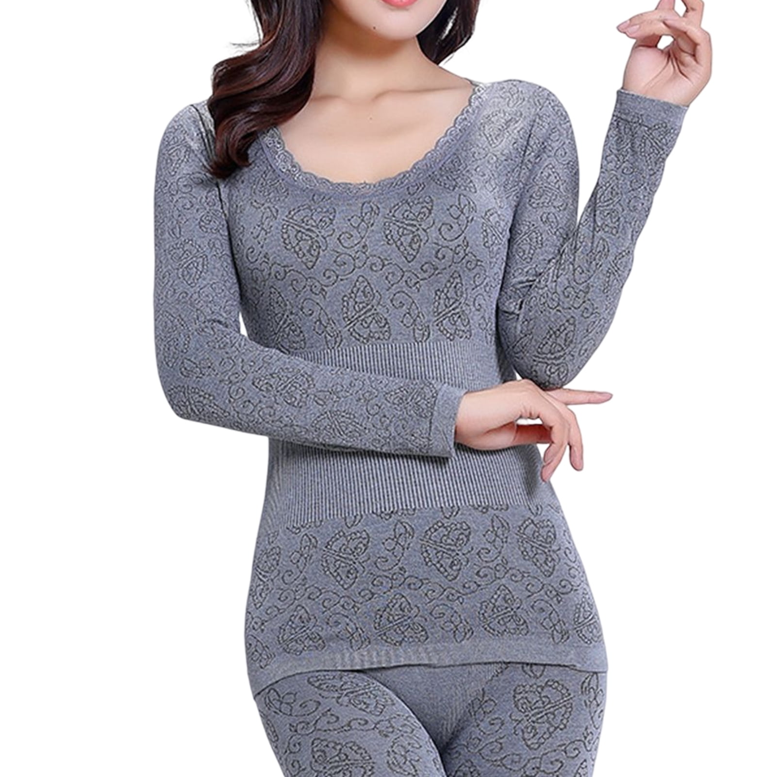 WiWi Soft Underwear for Women Thermal Long Johns Sets Super
