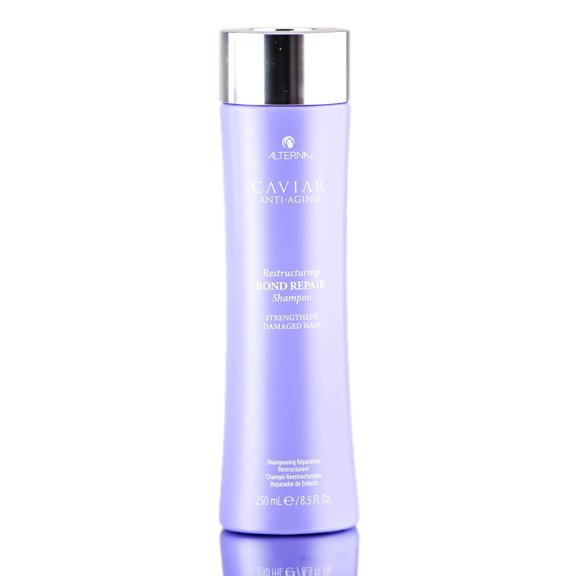 8.5 oz , Alterna Caviar Restructuring Bond Repair Shampoo Hair - Pack of 2 w/ Sleekshop Teasing Comb