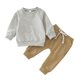 thumbnail image 1 of Gibobby Conjunto de Sudadera y Leggings de Lana Niño invierno manga larga Color sólido Tops pantalones niños 2 uds traje trajes prendas de vestir(Gris,18-24 Meses), 1 of 5
