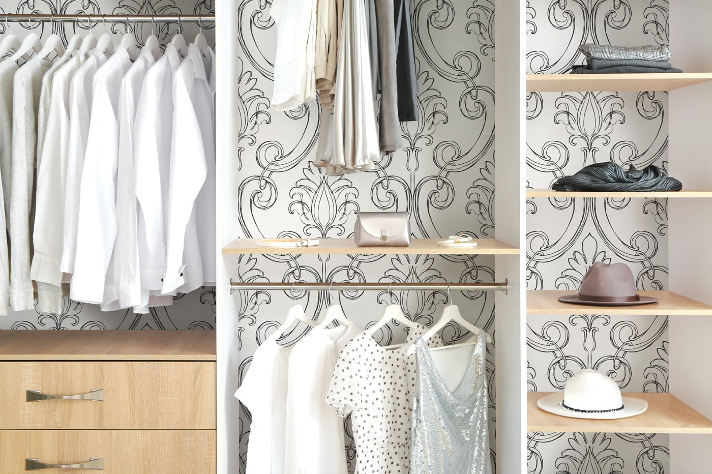 NextWall Ebony Sketched Damask Peel and Stick Wallpaper