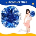 thumbnail image 2 of 4 Pack Cheerleading Pom Poms with Handle MODANU Metallic Foil Plastic Cheerleader Pom Pom Sports Dance Cheer Pompoms Cheering Squad Poms for Kids Adults Team Game Party Spirit Cheering, Silver, 2 of 6