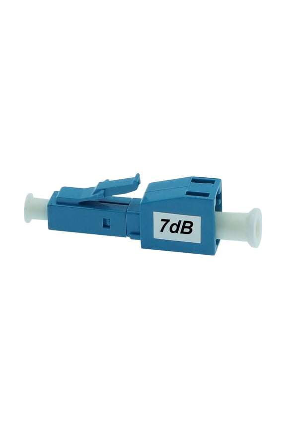 LC/UPC SM Attenuator F-M 7dB Plastic Blue, 2 Pack