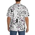 thumbnail image 5 of KLL Cowboy Print Men's Shirt Short Sleeve Button Down Summer Cuba Beach Shirts- Large, 5 of 7