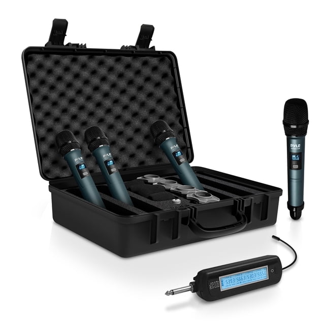 Sistema de micrófono inalámbrico Receptor de banda UHF portátil Pyle