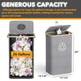 thumbnail image 4 of SpaceAid Recycling Bin for Kitchen 26 Gallon, 100L Recycle Bin with Lid and 2 Reusable Inner Bags, for Bottle Can Glass Plastic Stickers, Grey, 4 of 5