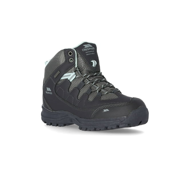Trespass Womens Walking Boots Mitzi - Mid-Cut, Waterproof, Breathable Membrane, Ankle Supportive, Cushioned Collar and Tongue, Protective Toe and Heel Guard