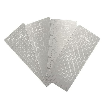 

4Pcs Diamond Sharpening with Non- Mat 400/600/1000/1200 Grit Whetstone Honeycomb for Kitchen Sharpening