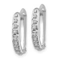 thumbnail image 2 of 14k White Gold Leverback Hoop Earrings, 2 of 4