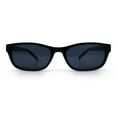 thumbnail image 5 of Womens Classy Narrow Rectangle Horn Rim Plastic Fashion Sunglasses All Black, 5 of 8