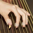 thumbnail image 5 of DECORNIJIA Guzheng Accessories Finger Picks 8Pcs Orange Color Curved Shape for Musical Instrument Practice 1.1x0.5in, 5 of 8