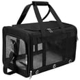thumbnail image 1 of Transportín para mascotas SWUVVI, plegable por lados suaves, para gatos y perros, color negro, 1 of 7
