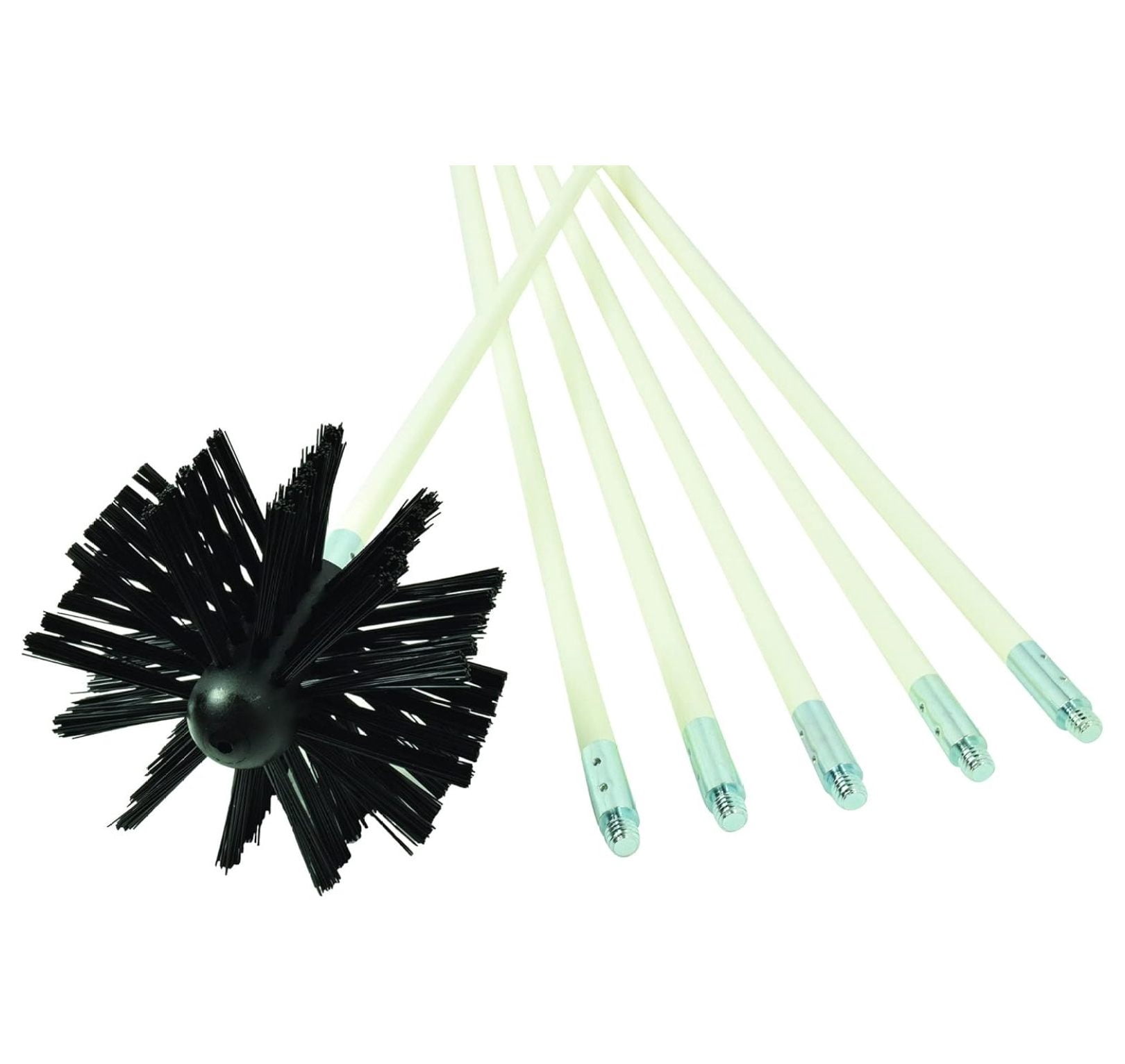 DVBRUSH12K/6 Dryer Duct Cleaning Kit, Lint Remover, Extends up to 12 Feet, Synthetic Brush Head, Use with or without a Power Drill