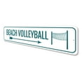 thumbnail image 4 of Beach Volleyball Area Novelty Sign, Metal Wall Decor - 4x18 inches, 4 of 4