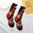 thumbnail image 4 of Goofa Rock Skull Singer Pattern Children's Crew Socks, Kids' Daily Wear and Sports Socks, Breathable Socks, Sports Socks, Moisture-Wicking Socks for Children, 4 of 6