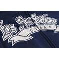 thumbnail image 3 of Men's Athletic Los Angeles Varsity Sherpa Fleece Lined LA Zip Up Hoodie Jacket (Navy, 3XL), 3 of 7