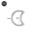 thumbnail image 5 of QQTDFG 1 Pc 16G G23 Titanium Steel Septum Nose Rings CZ Opal Ear Tragus Helix Piercing-H-10mm, 5 of 9