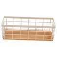 thumbnail image 5 of AURARMLET White Iron Storage Basket 1-Pack 10.05x3.75x3.55in for Kitchen and Bathroom Shelf Organization, 5 of 8