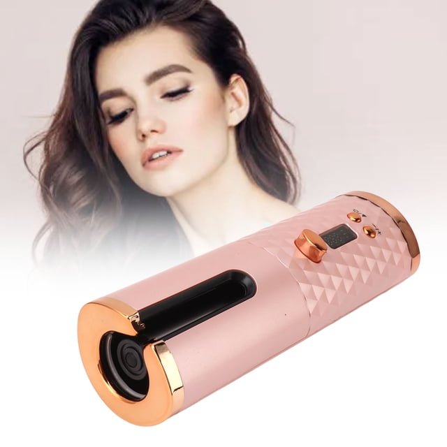 Rizador De Cabello Automático Inalámbrico, Rizador De Recargable De Rizadores De USB Función De Banco De Energía ABS Safe Portable Calefacción Rápida Con Pantalla