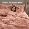 thumbnail image 4 of Juego de Edredón Bedsure California King Color Rosa Polvoriento 7 Piezas, 4 of 9