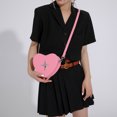 thumbnail image 4 of Bolso Bandolera Mujer Pu Gran Capacidad Fashionalbe Simple Commuter Bolso Bandolera (Rosa), 4 of 7
