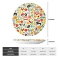 thumbnail image 2 of Cauagu Farm Print Bone China Decorative Plate, Wall Mount Plate Holiday Decor Decorative Ceramic Plates with Stand Elegant Household Plates Decorative-10in, 2 of 6