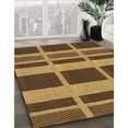 thumbnail image 2 of Ahgly Company Indoor Round Patterned Blood Red Brown Area Rugs, 6' Round, 2 of 6