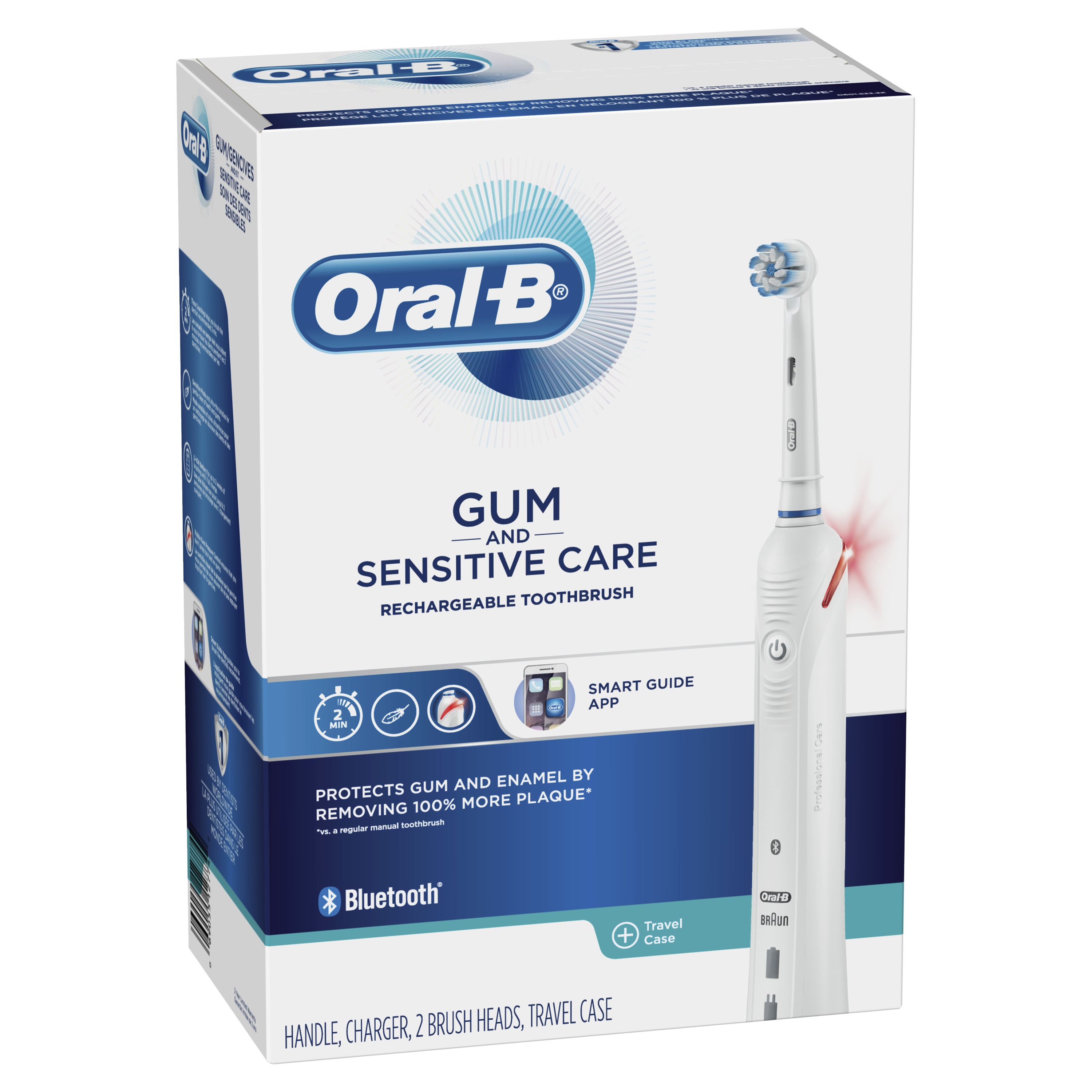 Oral-B Gum and Sensitive Care Rechargeable Electric Toothbrush, White - image 2 of 12
