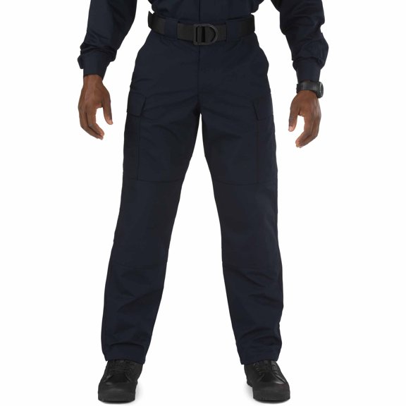 5.11 Work Gear Men's Taclite TDU Professional Work Pants, Polyester-Cotton Fabric, Dark Navy, X-Small, Long, Style 74280