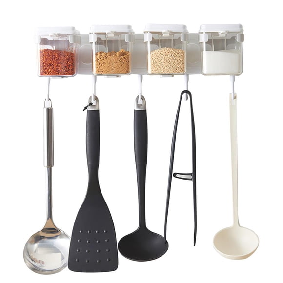 Naiovety Caja de condimentos Cocina Hogar Frascos de condimentos Combinación integrada Sal Aceitera Condimento Botella se puede equipar con un juego de Organizadores de utensilios de cocina Naiovety HA024052-00