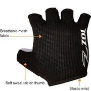 ZOL Tour Mens and Women Cycling Gloves Half Finger Breathable Comfort Pads Workout Gloves for Gym, Bike Gloves Full palm protection (X-Small)