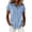 Light blue, variant on Button down Shirts for Women Summer Striped Short Sleeve Collared Tops Dressy Casual Elegant Blouses by Yigetop Black L