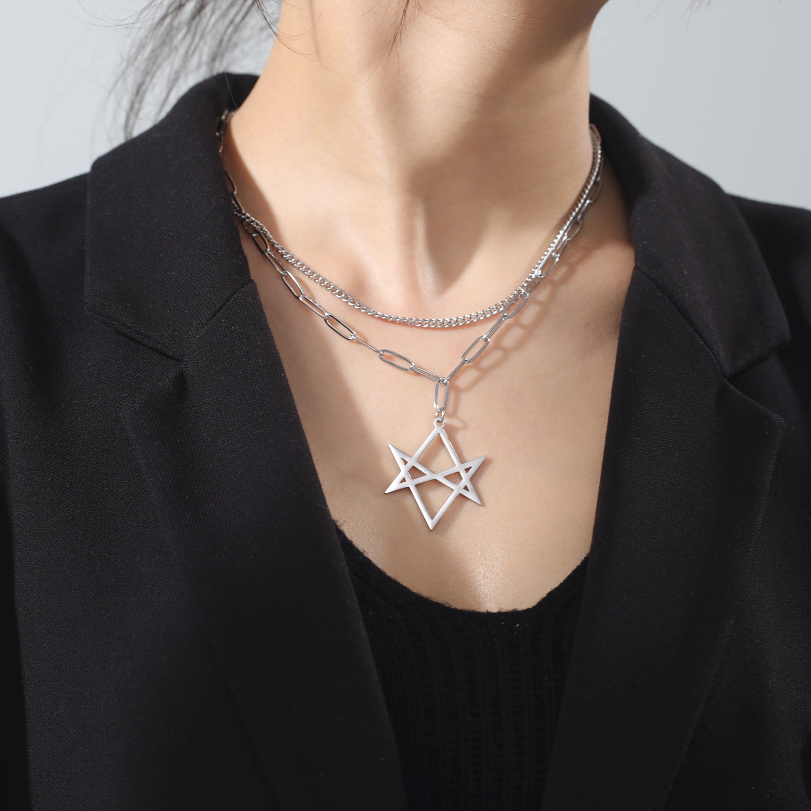 Unicursal hexagram pendant deals