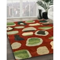 thumbnail image 2 of Ahgly Company Indoor Rectangle Abstract Copper Green Abstract Area Rugs, 2' x 3', 2 of 6