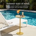 thumbnail image 7 of Round Drink Table,Small Pedestal Table,Small Round Side Table for Narrow Spaces,Martini Table for Living Room, Bedroom, Bathroom,Balcony, 7 of 7