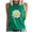Green, variant on WREESH Women's Summer Floral Tank Top: Crew Neck Sleeveless Fashionable Print for Warm Weather Style Green