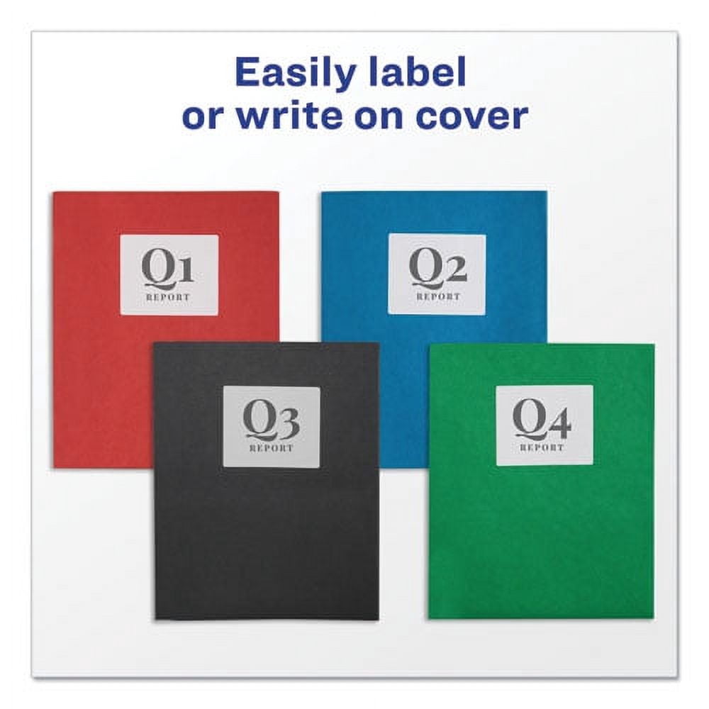 Two-Pocket Folder, 40-Sheet Capacity, 11 X 8.5, Assorted Colors, 25/box | Bundle of 2 Boxes