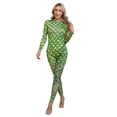 thumbnail image 4 of YEAHDOR Womens Mermaid Cosplay Costume Fish Scale Print Full Body Jumpsuit Tie-dye Long Sleeve Swimming Bodysuit Type F M, 4 of 7