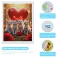 thumbnail image 3 of Diamond Art Kits for Adults, Kittens Red Heart Roses Forest 5D Diamond Painting Kits for Adults Beginners, DIY Full Drill Diamond Painting, Gem Art and Crafts 12x16, 3 of 7