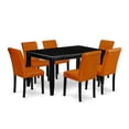thumbnail image 2 of East West Furniture Dining Room Set Black, DUAB7-BLK-61, 2 of 6