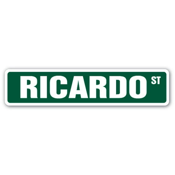 RICARDO Street Sign Childrens Name Room Sign | Indoor/Outdoor |  30" Wide