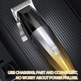 thumbnail image 2 of TFixol Adjustable Blade LCD Display High-Power Hair Clipper for Men, Black & Gold, Includes Lubricant, 4 Combs, Brush, USB Cable, 180 Min Runtime, 110-240V, 5W, 1500mAh Battery, 2 of 6