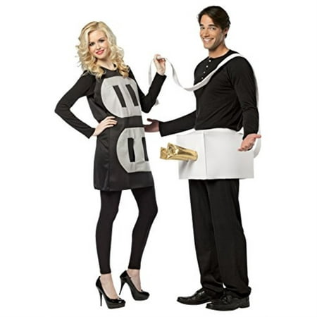 rasta imposta lightweight plug and socket couples costume, black/white, one size