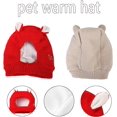 thumbnail image 3 of Winter Dog Beanie, Dog Hat, Knitted Dog Beanie, Knitted Cotton Blanket for Pets, Freie GrößE, Cute Beanie with Ears for Small Dogs (Red), 3 of 5