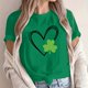 thumbnail image 4 of Camiseta de Manga Corta de Cuello Redondo Impresa de Primavera Superior de las Mujeres, Mezcla Ligera de Poliéster para Uso Diario Y de Fiesta Casual, 4 of 9