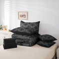 thumbnail image 6 of Homewish Goth Halloween Skull 7-Piece Twin Bedding,Bohemian Damask Bedding Comforter Set,Gray Black,Black Reversible, 6 of 8