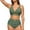 X1 Army Green, variant on Women High Waisted Bikini Sets Two Piece Swimsuit Push Up Twist Front Ruched Bathing Suit