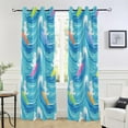 thumbnail image 6 of Cute Surfer Cats Thickened Blackout Curtain 84 Inches, Perforated Window Curtains for Bedroom Living Room Stylish Thermal Insulated Curtains, 1 Pack Home Decor, 6 of 7