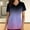 Purple, variant on SCSAlgin Women's Uniform Daily Stretch V Neck Stretch Medical Scrub Top With Side Panels